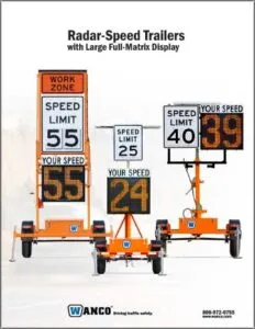 Wanco Vertical Mast Radar-Speed Trailer