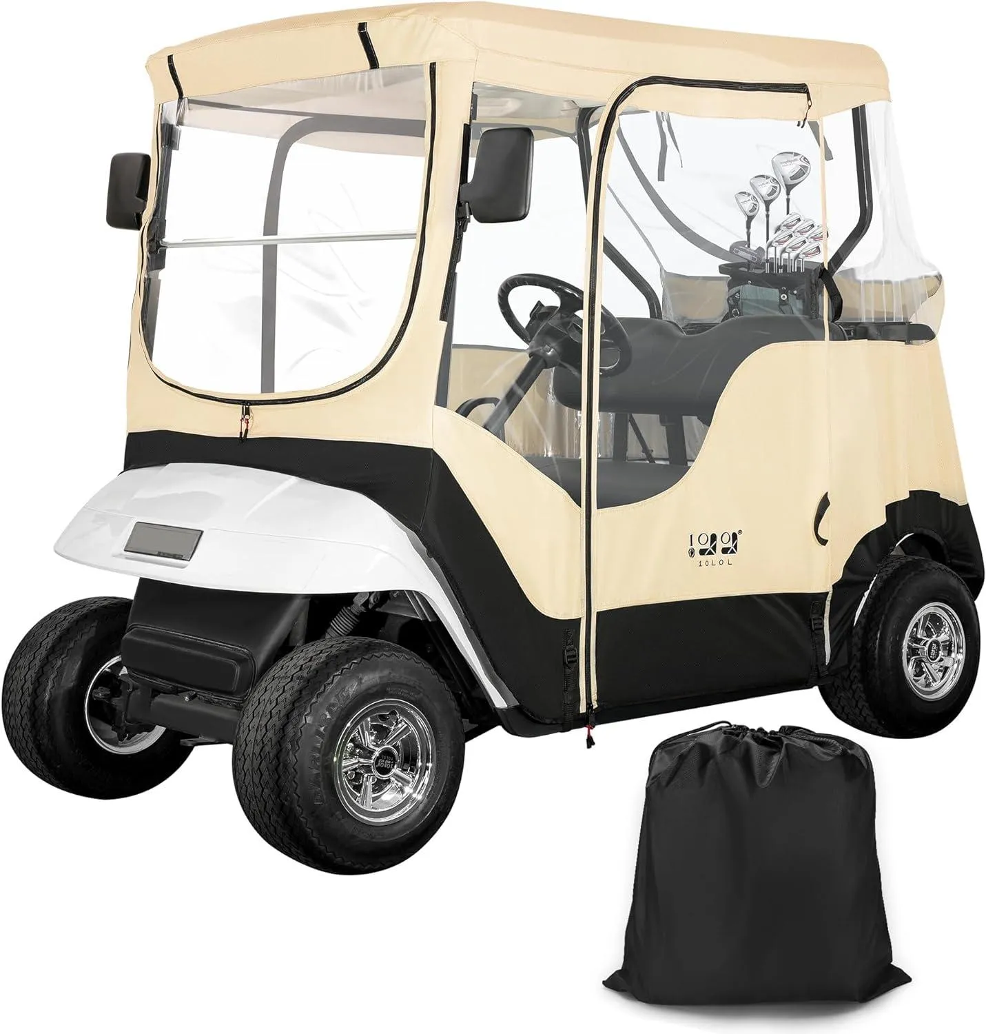 Waterproof Portable Golf Cart Enclosure for EZGO TXT RXV - 10L0L