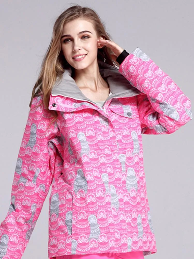 Women's Colorful Thermal Warm Waterproof Windproof Snowboard Jacket