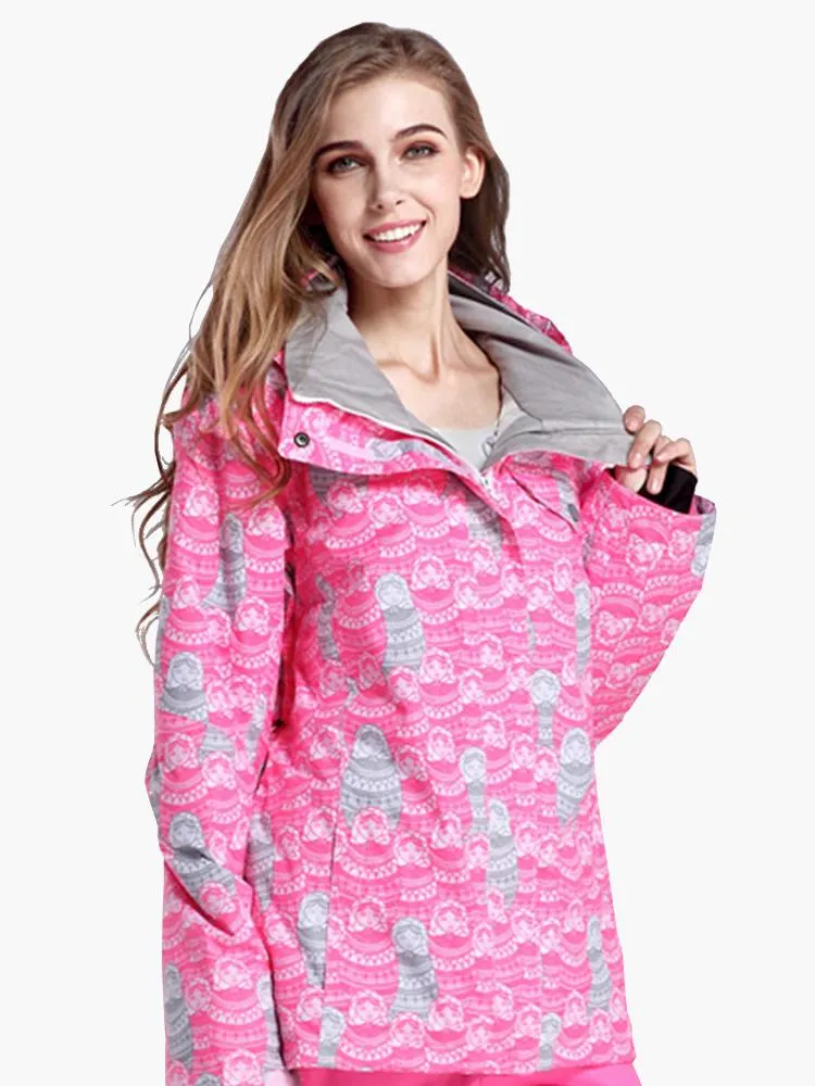 Women's Colorful Thermal Warm Waterproof Windproof Snowboard Jacket