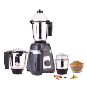 Wonderchef Renewed Regalia Mixer Grinder 750W, 230V~50Hz, 3 Stainless Steel Jars, Black, 1 Year Warranty